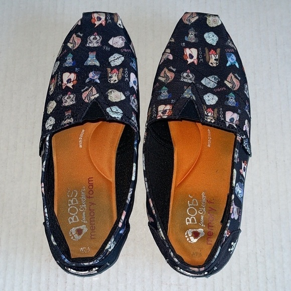 Bobs From Skechers Dog Print Slip On Loafers - Picture 7 of 9